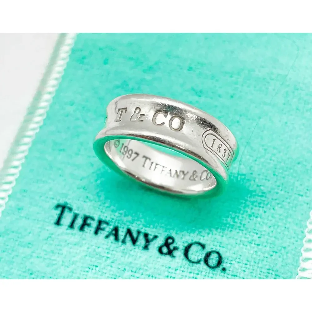 Tiffany & Co. 1837 Concave Band Ring Sterling Silver Size 6.75